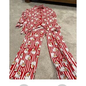 Caden Lane Festive Red and White Pajama Set